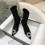 Schöne Schwarz Freizeit Stiefel Damen 2020 Strass 5 cm Stilettos Spitzschuh Stiefel