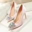 Fine Sølv Aften Rhinestone Pumps 2020 10 cm Stiletthæler Spisse Pumps