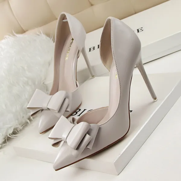Heerlijk Candy Roze Afspraak Damesschoenen 2020 Strik 10 cm Naaldhakken / Stiletto Spitse Neus Hoge Hakken