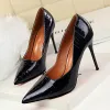 Chic / Beautiful Bronze Rave Club Pumps 2020 Patent Leather 9 cm Stiletto Heels Pointed Toe Pumps