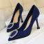 Chic / Belle Noire Promo Daim Escarpins 2020 Faux Diamant 9 cm Talons Aiguilles À Bout Pointu Escarpins