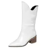Flotte Gul Streetwear Støvler Dame 2021 Støvletter / Ankelstøvler 6 cm Tykke Hæle Spidse Tå Støvler