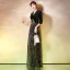 Charmant Noire Robe De Soirée 2020 Princesse Daim Col v profond Multi-Couleurs Paillettes 1/2 Manches Longue Robe De Ceremonie