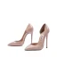 Stilig Aprikos / Beige Afton Damskor 2020 Lackläder 10 cm Stilettklackar Spetsiga Högklackade