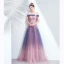Charmant Dégradé De Couleur Rougissant Rose Robe De Soirée 2020 Princesse De l'épaule Glitter Perlage Cristal Paillettes En Dentelle Fleur Sans Manches Dos Nu Longue Robe De Ceremonie