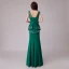 Vintage / Retro Green Evening Dresses  2018 Trumpet / Mermaid Rhinestone Sash Scoop Neck Backless Sleeveless Floor-Length / Long Formal Dresses