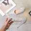 Stilig Sølv Brudesko 2020 Rhinestone Paljetter 9 cm Stiletthæler Spisse Bryllup Pumps