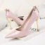 Fashion Beige Evening Party Pumps 2020 Bow 9 cm Stiletto Heels Pointed Toe Pumps