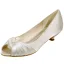Elegancka Szampan Satyna Na Wesele Buty Ślubne 2020 3 cm Niski Obcas Peep Toe Ślub Czółenka
