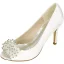 Elegancka Szampan Na Wesele Buty Ślubne 2020 Satyna Rhinestone 9 cm Szpilki Peep Toe Ślub Czółenka