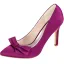 Elegante Ivoor Gala Pumps 2020 Satijn Strik 9 cm Naaldhakken / Stiletto Spitse Neus Pumps