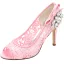 Sexy Black Evening Party See-through Pumps 2020 Lace Rhinestone 9 cm Stiletto Heels Open / Peep Toe Pumps