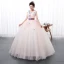 Flower Fairy Fuchsia Prom Dresses 2020 Ball Gown V-Neck Appliques Sleeveless Backless Floor-Length / Long Formal Dresses