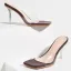 Sexy Transparent White Street Wear Womens Sandals 2021 9 cm Stiletto Heels Open / Peep Toe Sandals High Heels