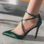 Modest / Simple Black Casual Leather Womens Shoes 2020 Satin Ankle Strap X-Strap 10 cm Stiletto Heels Pointed Toe Heels
