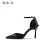 Fashion Nude Evening Party Womens Shoes 2020 Bow Ankle Strap 8 cm Stiletto Heels Pointed Toe Heels