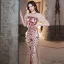 Charming Champagne Sequins Evening Dresses  2021 Trumpet / Mermaid High Neck Short Sleeve Floor-Length / Long Evening Party Formal Dresses
