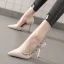 Mode Röd Afton Damskor 2020 Rhinestone 9 cm Stilettklackar Spetsiga Klackskor