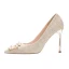 Charming Silver Lace Wedding Shoes 2020 Pearl Rhinestone 10 cm Stiletto Heels Pointed Toe Wedding Pumps