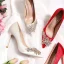 Charmant Ivory / Creme Brautschuhe 2020 Kristall Strass 10 cm Stilettos Spitzschuh Hochzeit Pumps