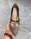 Mode Noire Soirée Escarpins 2020 Perle Paillettes 9 cm Talons Aiguilles À Bout Pointu Escarpins
