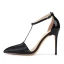 Chic / Beautiful Silver Evening Party Leather Womens Shoes 2020 Patent Leather T-Strap 10 cm Stiletto Heels Pointed Toe Heels