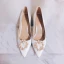 Charming Red Satin Wedding Shoes 2020 Pearl Rhinestone 8 cm Stiletto Heels Pointed Toe Wedding Pumps