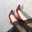 Piękne Czarne Randki Czółenka 2020 Kokarda Rhinestone 8 cm Szpilki Szpiczaste Czółenka