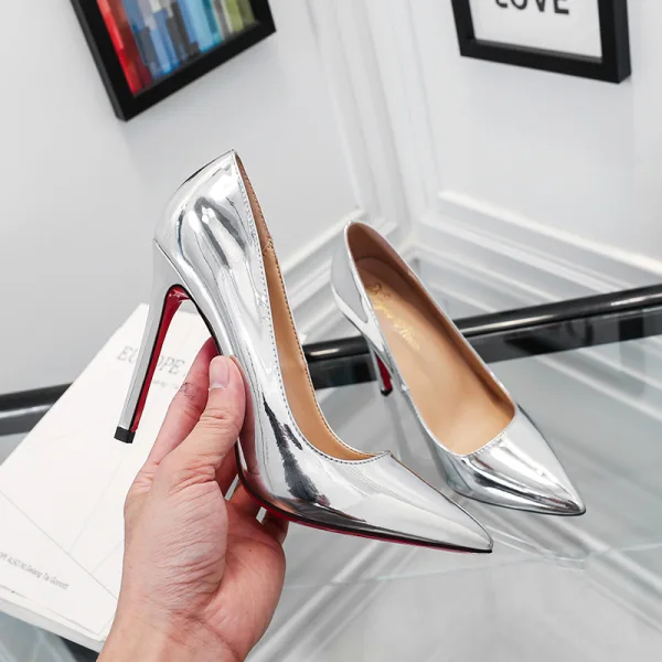 Chic / Belle Champagne Bureau OL Escarpins 2020 Cuir Verni 10 cm Talons Aiguilles À Bout Pointu Escarpins
