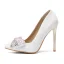Fabulous Ivory Wedding Shoes 2020 Rhinestone Bow 11 cm Stiletto Heels Pointed Toe Wedding Pumps