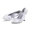 Elegante Ivoor Multi-Kleuren Rhinestone Bruidsschoenen 2020 Appliques Kant Bloem 9 cm Naaldhakken / Stiletto Spitse Neus Huwelijk Pumps