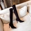 High-end Black Street Wear Suede Womens Boots 2020 Leather 8 cm Stiletto Heels Pointed Toe Boots