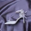 Amazing / Unique Ivory Wedding Shoes 2020 Lace Pearl Rhinestone Bow Ankle Strap 9 cm Stiletto Heels Pointed Toe Wedding Heels