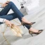 Charmant Schwarz Abend Spitze Pumps 2020 Leder 9 cm Stilettos Spitzschuh Durchbohrt Pumps