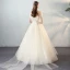Schöne Ivory / Creme Brautkleider 2018 A Linie Mit Spitze Applikationen Perle Schleife Off Shoulder Rückenfreies Lange Hochzeit