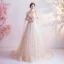 Fashion White Prom Dresses 2020 A-Line / Princess Off-The-Shoulder Beading Pearl Star Sequins Sleeveless Backless Chapel Train Formal Dresses