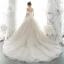 Luxury / Gorgeous Champagne Wedding Dresses 2020 A-Line / Princess Off-The-Shoulder Beading Pearl Sequins Lace Flower Appliques Short Sleeve Backless Royal Train
