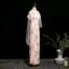 Stunning Champagne Beading Pearl Sequins Lace Flower Evening Dresses 2025 Trumpet / Mermaid High Neck Sleeveless Backless Floor-Length / Long Evening Party Formal Dresses