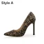 Chic / Beautiful Brown Street Wear Leopard Print Pumps 2020 Suede 10 cm Stiletto Heels Pointed Toe Pumps