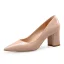 Chic / Beautiful Nude Office OL Pumps 2020 Patent Leather 6 cm Thick Heels Pointed Toe Pumps