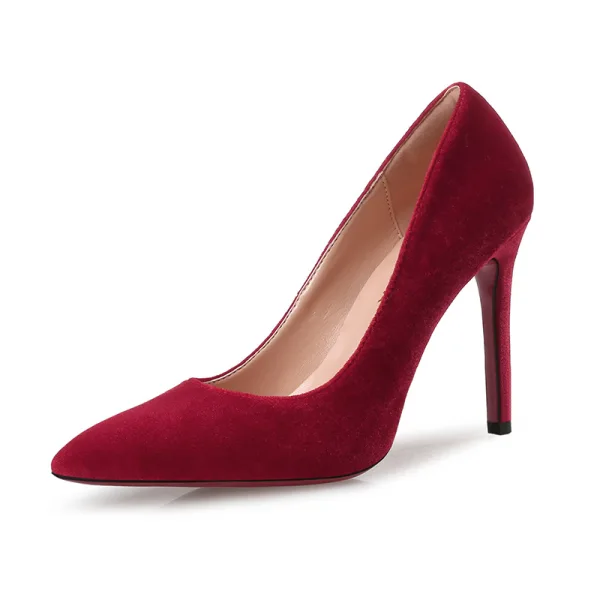 Schlicht Erschwinglich Königliches Blau Büro Wildleder Pumps 2020 10 cm Stilettos Spitzschuh Pumps