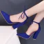 Abordable Bordeaux Désinvolte Sandales Femme 2020 Bride Cheville 10 cm Talons Épais À Bout Pointu Sandales
