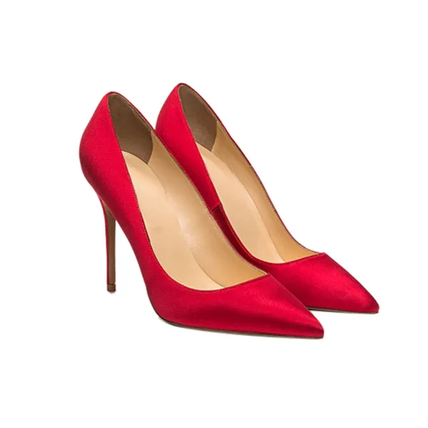 Enkla Gul Casual Pumps 2020 10 cm Stilettklackar Spetsiga Pumps