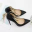 Schlicht Schwarz Strassenmode Pumps 2020 Knöchelriemen 12 cm Stilettos Spitzschuh Pumps