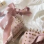 Chic / Belle Rose Bonbon Désinvolte Plate Chaussures Femmes 2020 Noeud Rivet À Bout Pointu