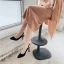 Simple Noire Désinvolte Daim Chaussures Femmes 2020 6 cm Talons Épais À Bout Pointu Talons