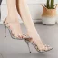 Transparent Silver Karnevalsklubb Pumps 2020 Nit Rhinestone 11 cm Stilettklackar Spetsiga Pumps