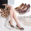 Chic / Beautiful Blushing Pink Street Wear Braid Womens Shoes 2020 Leopard Print 7 cm Wedges Pointed Toe