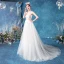 Abordable Ivoire Robe De Mariée 2020 Princesse Bustier En Dentelle Fleur Sans Manches Dos Nu Train De Balayage