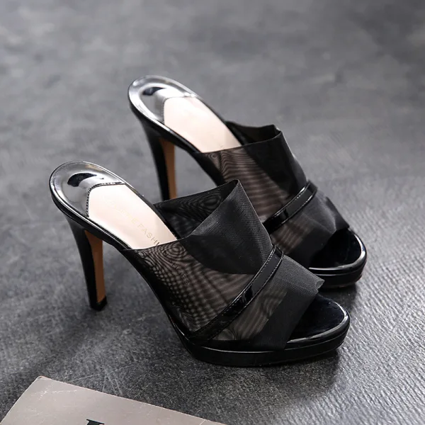 Fashion Gold Street Wear Womens Sandals 2020 Glitter Sequins 9 cm Stiletto Heels Open / Peep Toe Sandals